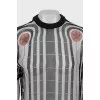 Transparent T-shirt with geometric print
