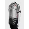 Transparent T-shirt with geometric print