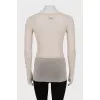 Beige mesh long sleeve