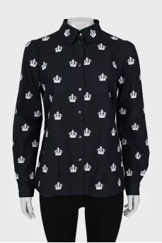 Black shirt with embroidery