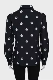 Black shirt with embroidery