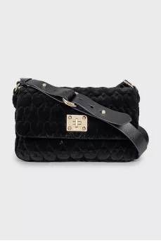 Quilted velvet bag