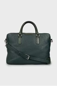 Green leather bag