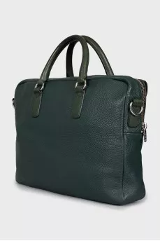 Green leather bag