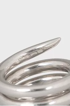 Gold ring in the form of a spiral