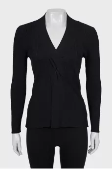 Fitted pullover in black