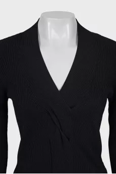 Fitted pullover in black