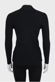Fitted pullover in black