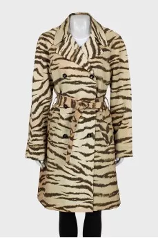 Vintage animal print coat