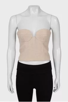 Cashmere corset top