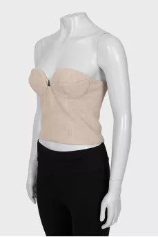 Cashmere corset top