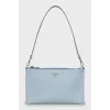 Blue leather bag Saffiano