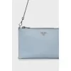 Blue leather bag Saffiano
