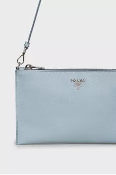 Сумка з блакитної шкіри Saffiano