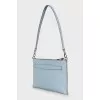 Blue leather bag Saffiano