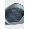 Blue leather bag Saffiano