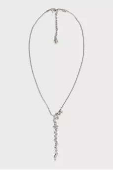 Set of pendant and earrings with crystals