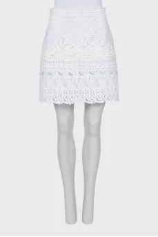 White lace skirt with tag