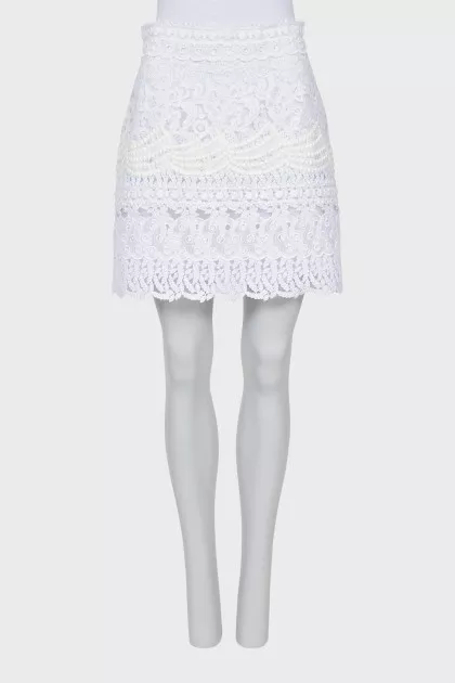White lace skirt with tag