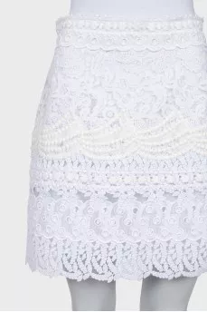 White lace skirt with tag