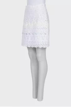 White lace skirt with tag