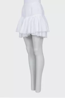 Skirt with rhinestones on the hem with a tag
