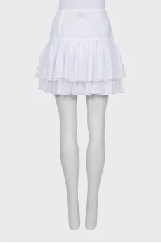 Skirt with rhinestones on the hem with a tag