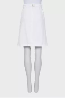 White skirt with gold fittings