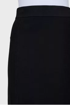Black skirt with slits