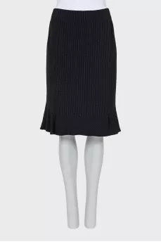 Black striped print skirt