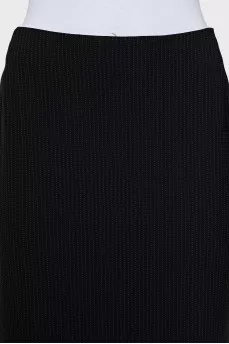 Black striped print skirt