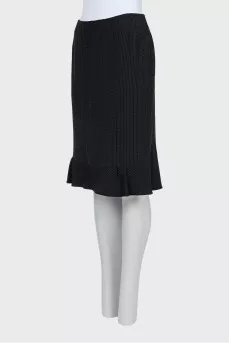 Black striped print skirt