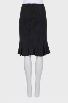 Black striped print skirt
