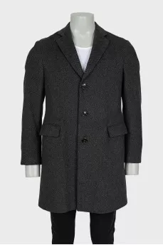 Men's coat in a checkered print