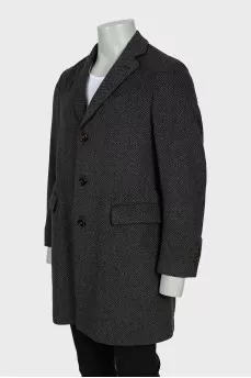 Men's coat in a checkered print