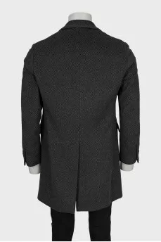 Men's coat in a checkered print