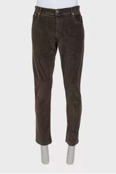 Men's slim fit corduroy trousers