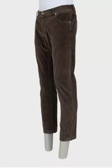 Men's slim fit corduroy trousers