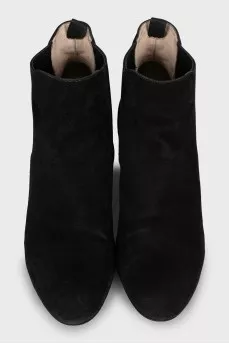 Suede slip-on boots