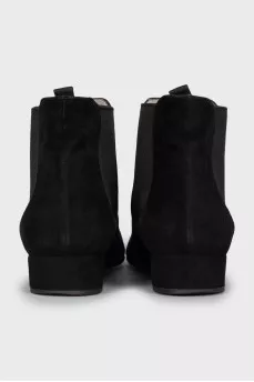 Suede slip-on boots
