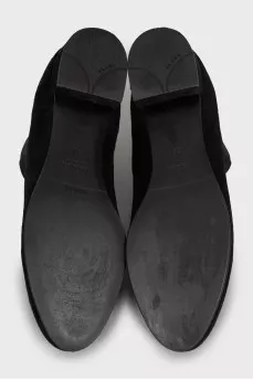Suede slip-on boots