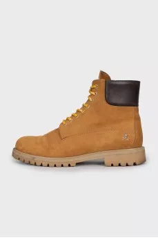 Men's brown lace-up boots