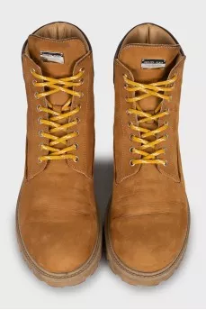 Men's brown lace-up boots