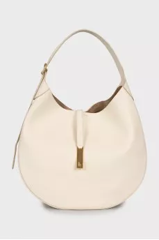 Round leather bag