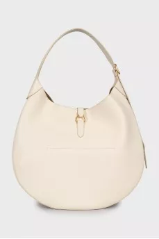Round leather bag