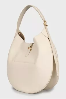 Round leather bag