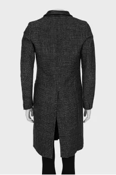 Gray coat with button