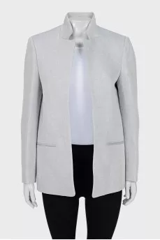 Jacket without fastening with tag