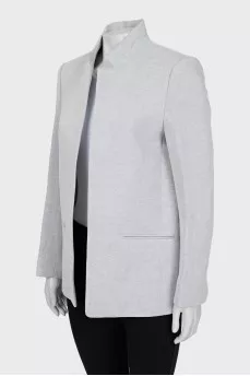 Jacket without fastening with tag
