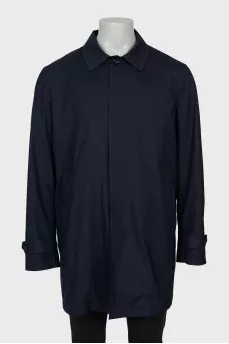 Men's coat made of wool and silk